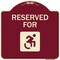 Signmission Designer Series-Reserved For With Accessible Symbol Heavy-Gauge Aluminum, 18" x 18", BU-1818-9908 A-DES-BU-1818-9908 - alternate 1